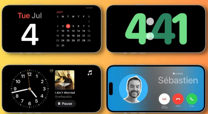 民众镇苹果手机维修分享iOS17横屏充电待机显示有什么好处 