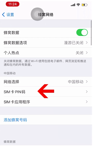 民众镇苹果14维修网分享如何给iPhone14的SIM卡设置密码 